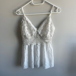 Rebellion White Lace Camisole Top Small